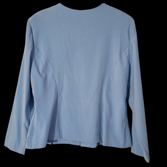 Sag Harbor Sz 18 Light Blue Button Front Lined Blazer - Picture 8 of 8